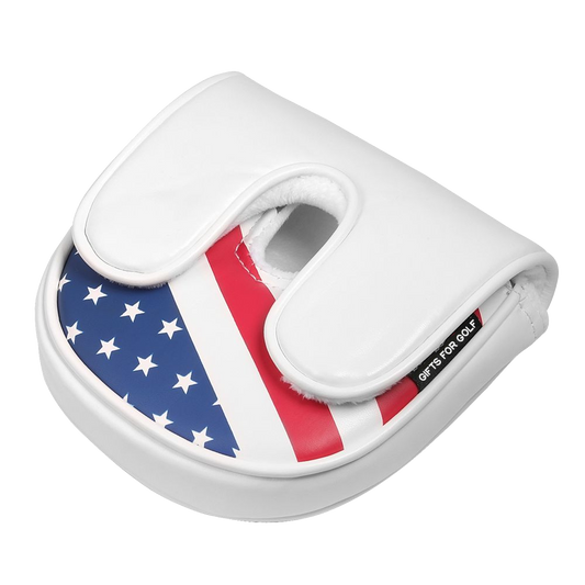 American flag putter head cover back view - magnetic closure and soft interior lining