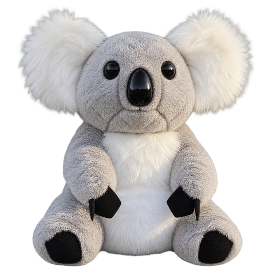 Koala driver head cover – grey and white plush with black nose and claws