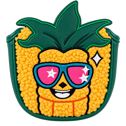 Pineapple Putter Head Cover – Sunglasses Edition, front view