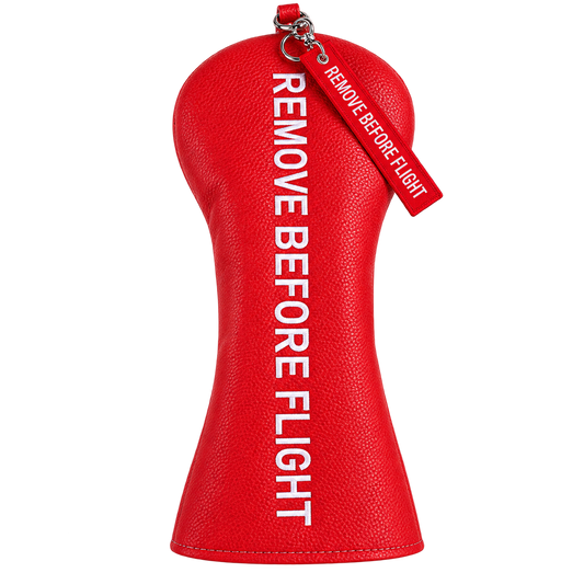 Remove Before Flight Red Edition Driver Head Cover – front view