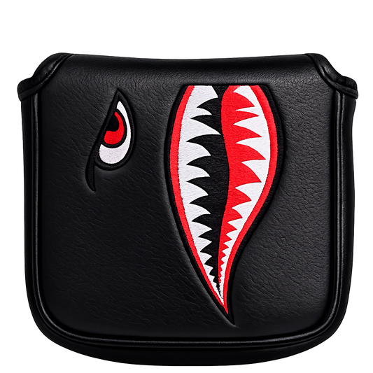 Shark Putter Head Cover Black Edition - front view