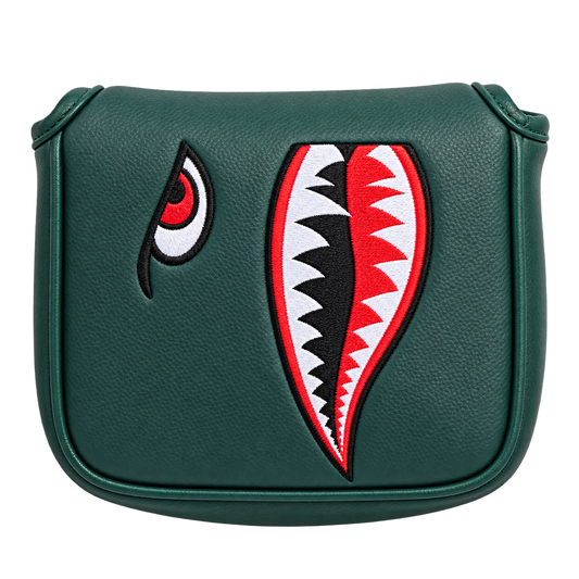 Shark Putter Head Cover Green Edition - front view