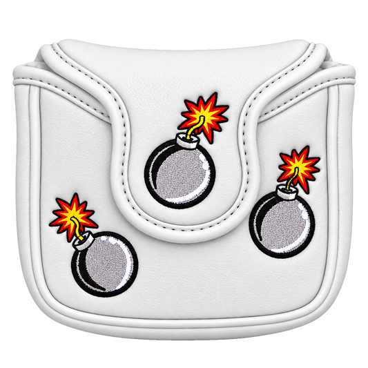Shark Putter Head Cover White Edition - back view