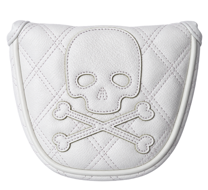 Skull & Crossbones Putter Head Cover – White Edition